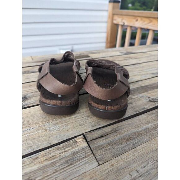 Merrell District Mahana‎ Sandals women's size 8 brown criss cross strappy ankle - Picture 4 of 9